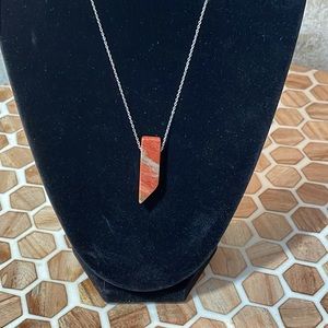Red Jasper Pendant Necklace Natural Healing Crystal Stone